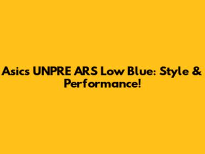 Asics UNPRE ARS Low Blue: Style & Performance!