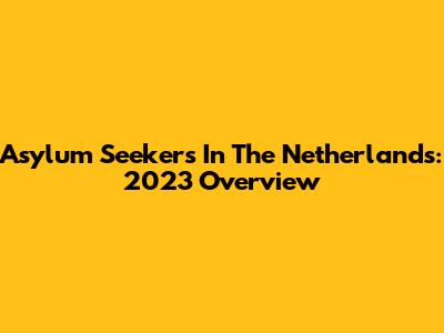 Asylum Seekers In The Netherlands: 2023 Overview