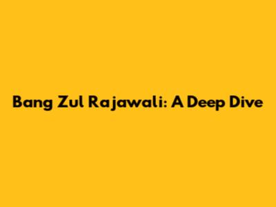 Bang Zul Rajawali: A Deep Dive