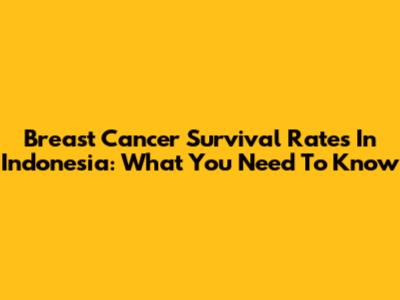 Breast Cancer Survival Rates In Indonesia: What You Need To Know