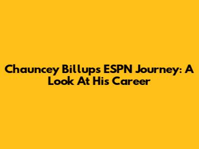 Chauncey Billups' ESPN Journey: A Look At His Career