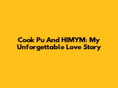 Cook Pu And HIMYM: My Unforgettable Love Story