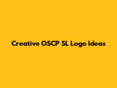Creative OSCP SL Logo Ideas