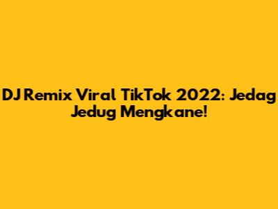 DJ Remix Viral TikTok 2022: Jedag Jedug Mengkane!