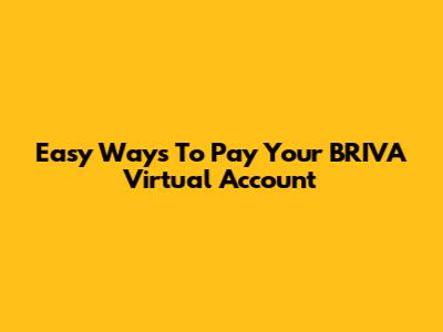 Easy Ways To Pay Your BRIVA Virtual Account