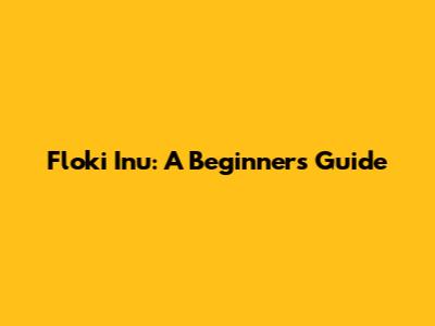 Floki Inu: A Beginner's Guide