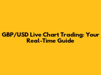 GBP/USD Live Chart Trading: Your Real-Time Guide
