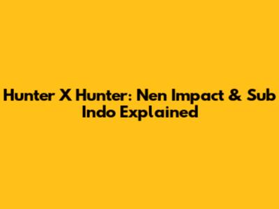 Hunter X Hunter: Nen Impact & Sub Indo Explained