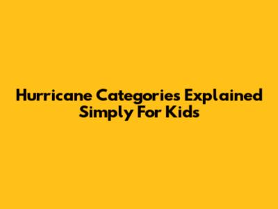 Hurricane Categories Explained Simply For Kids