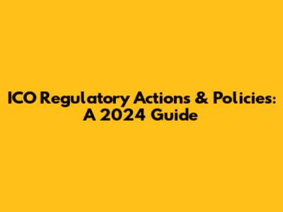ICO Regulatory Actions & Policies: A 2024 Guide