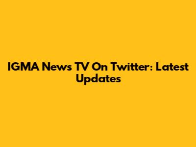 IGMA News TV On Twitter: Latest Updates