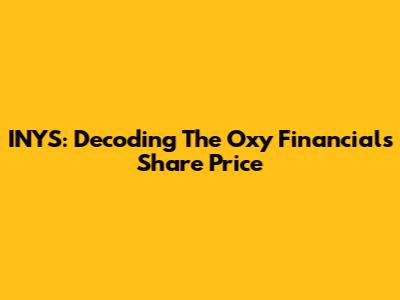 INYS: Decoding The Oxy Financials Share Price