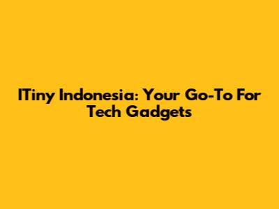 ITiny Indonesia: Your Go-To For Tech Gadgets
