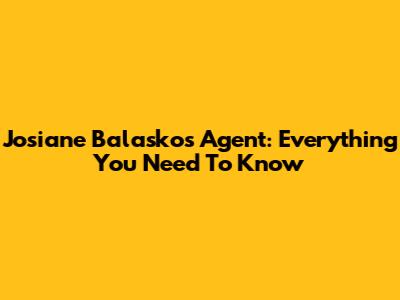 Josiane Balasko's Agent: Everything You Need To Know