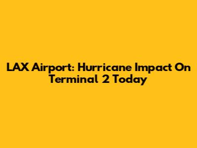 LAX Airport: Hurricane Impact On Terminal 2 Today