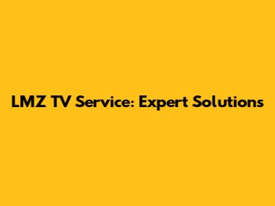 LMZ TV Service: Expert Solutions