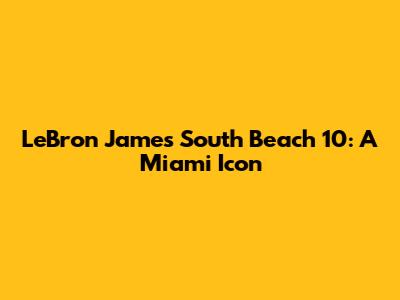 LeBron James South Beach 10: A Miami Icon