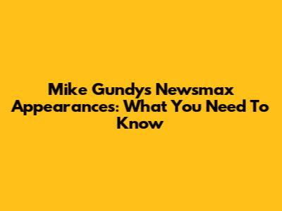 Mike Gundy's Newsmax Appearances: What You Need To Know