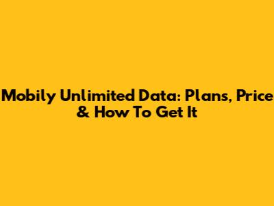 Mobily Unlimited Data: Plans, Price & How To Get It