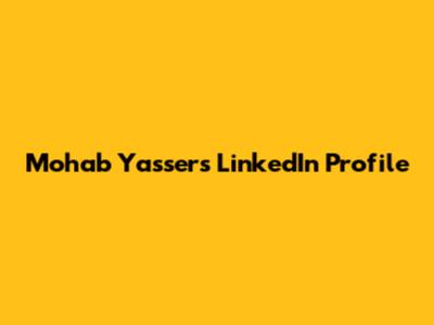 Mohab Yasser's LinkedIn Profile