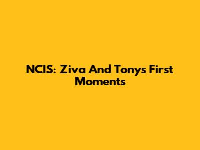 NCIS: Ziva And Tony's First Moments