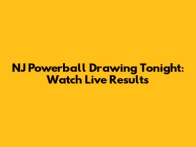 NJ Powerball Drawing Tonight: Watch Live Results