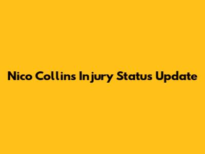 Nico Collins' Injury Status Update