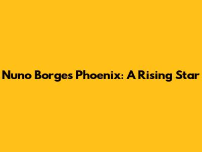 Nuno Borges Phoenix: A Rising Star