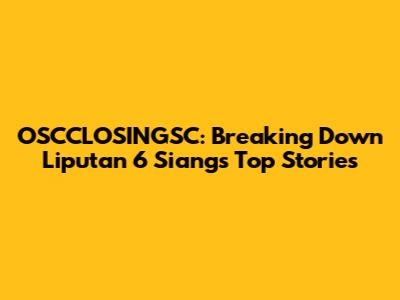 OSCCLOSINGSC: Breaking Down Liputan 6 Siang's Top Stories