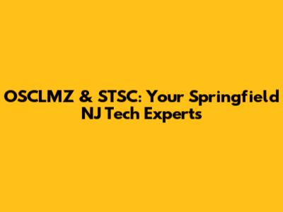 OSCLMZ & STSC: Your Springfield NJ Tech Experts