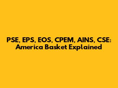 PSE, EPS, EOS, CPEM, AINS, CSE: America Basket Explained