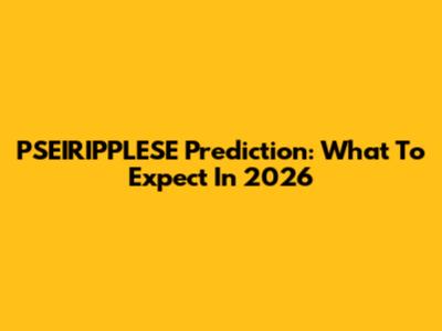 PSEIRIPPLESE Prediction: What To Expect In 2026