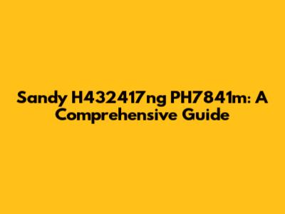 Sandy H432417ng PH7841m: A Comprehensive Guide