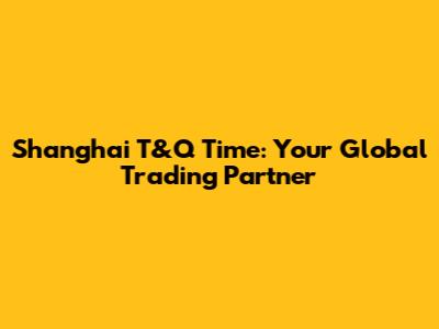 Shanghai T&Q Time: Your Global Trading Partner