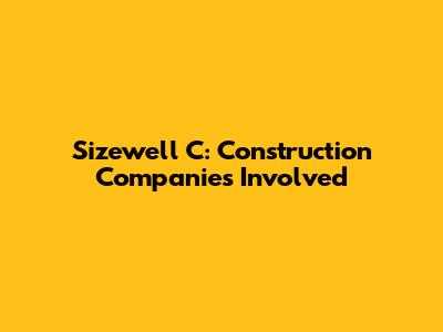 Sizewell C: Construction Companies Involved