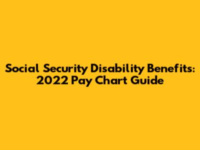Social Security Disability Benefits: 2022 Pay Chart Guide