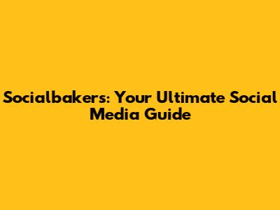Socialbakers: Your Ultimate Social Media Guide