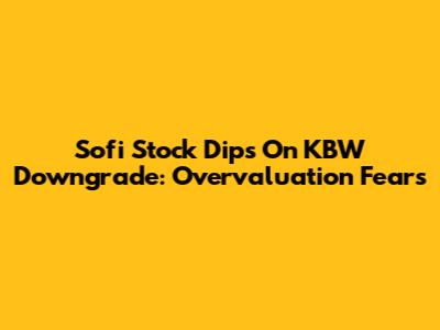 Sofi Stock Dips On KBW Downgrade: Overvaluation Fears