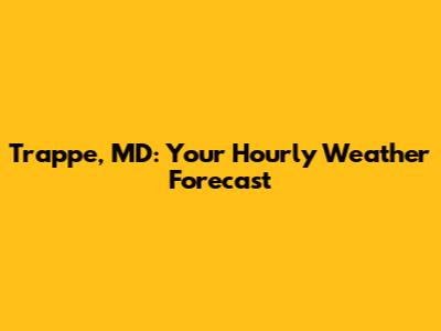 Trappe, MD: Your Hourly Weather Forecast