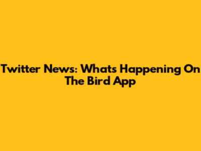 Twitter News: What's Happening On The Bird App