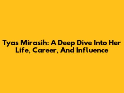Tyas Mirasih: A Deep Dive Into Her Life, Career, And Influence