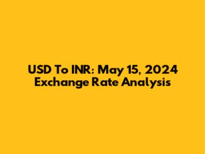 USD To INR: May 15, 2024 Exchange Rate Analysis