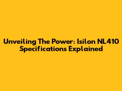 Unveiling The Power: Isilon NL410 Specifications Explained