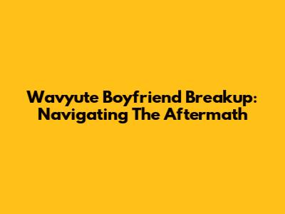 Wavyute Boyfriend Breakup: Navigating The Aftermath