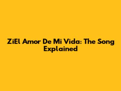 ZiEl Amor De Mi Vida: The Song Explained