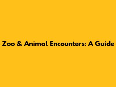 Zoo & Animal Encounters: A Guide